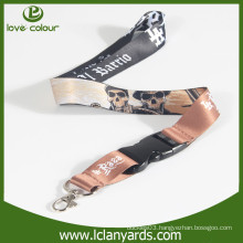 Custom size print lanyard with accessory breakaway hook